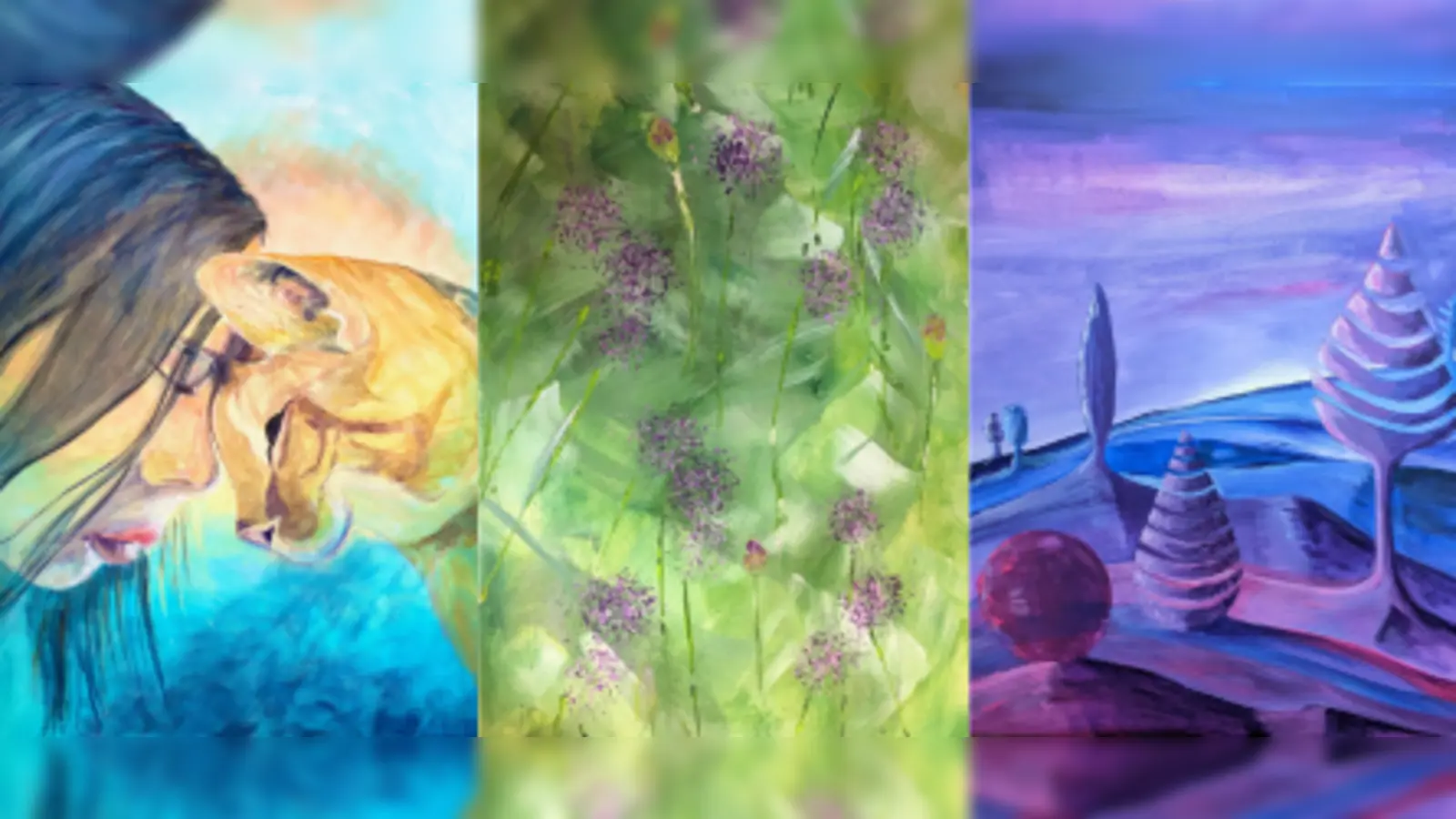 Die Malgruppe von Sabine Berger stellt seit 4. April ihre Werke im Rathaus Zorneding aus. (Foto: Berger)