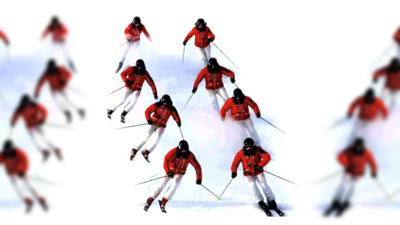 Das synchro-ski-team aus Siegertsbrunn hat sich den Deutschen Meistertitel im Synchron-Skifahren geholt. 	 (Foto: VA)