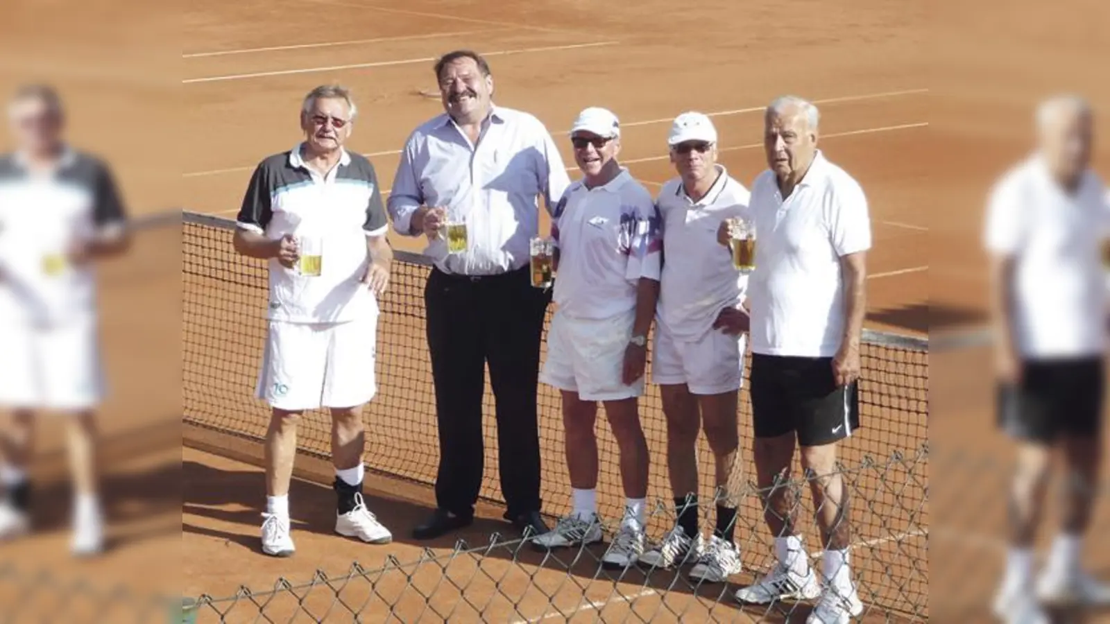 Höhepunkt des Festes war ein Doppel von vier Gründungsmitgliedern des Vereins.	 (Foto: privat)