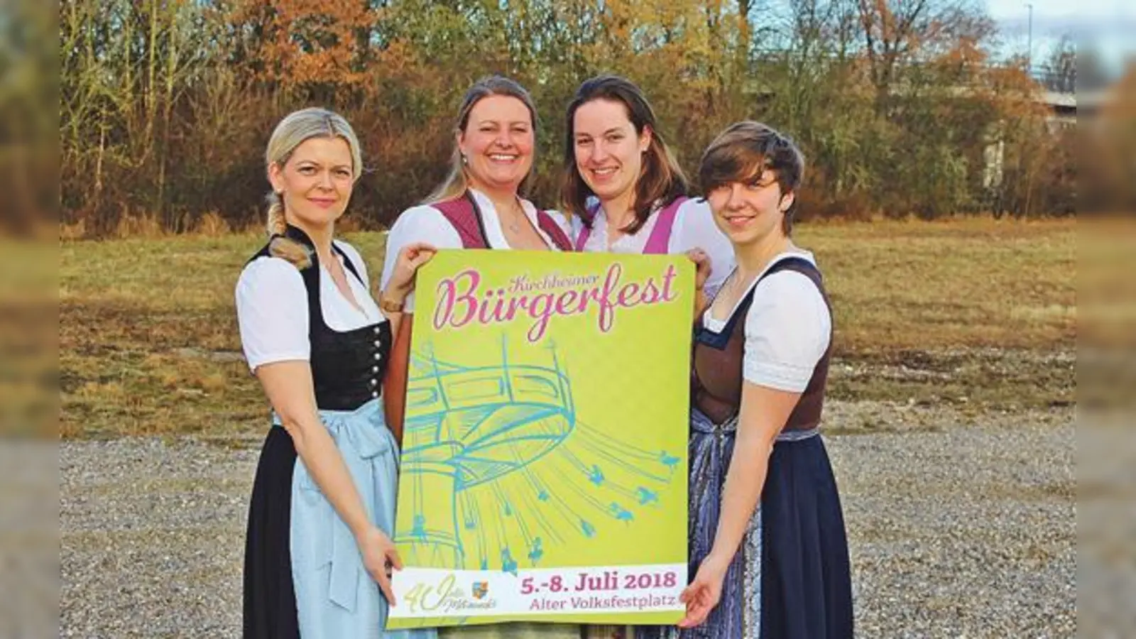 Geballte Frauenpower: Von Seiten der Verwaltung organisieren Norina Dietzmann und Kulturreferentin Kathi Ruf, von der Musikkapelle Kirchheim Barbara Glasl und Patrizia Weidenhiller (von li. nach re.) das große Bürgerfest im Juli.  (Foto: Gemeinde Kirchheim)