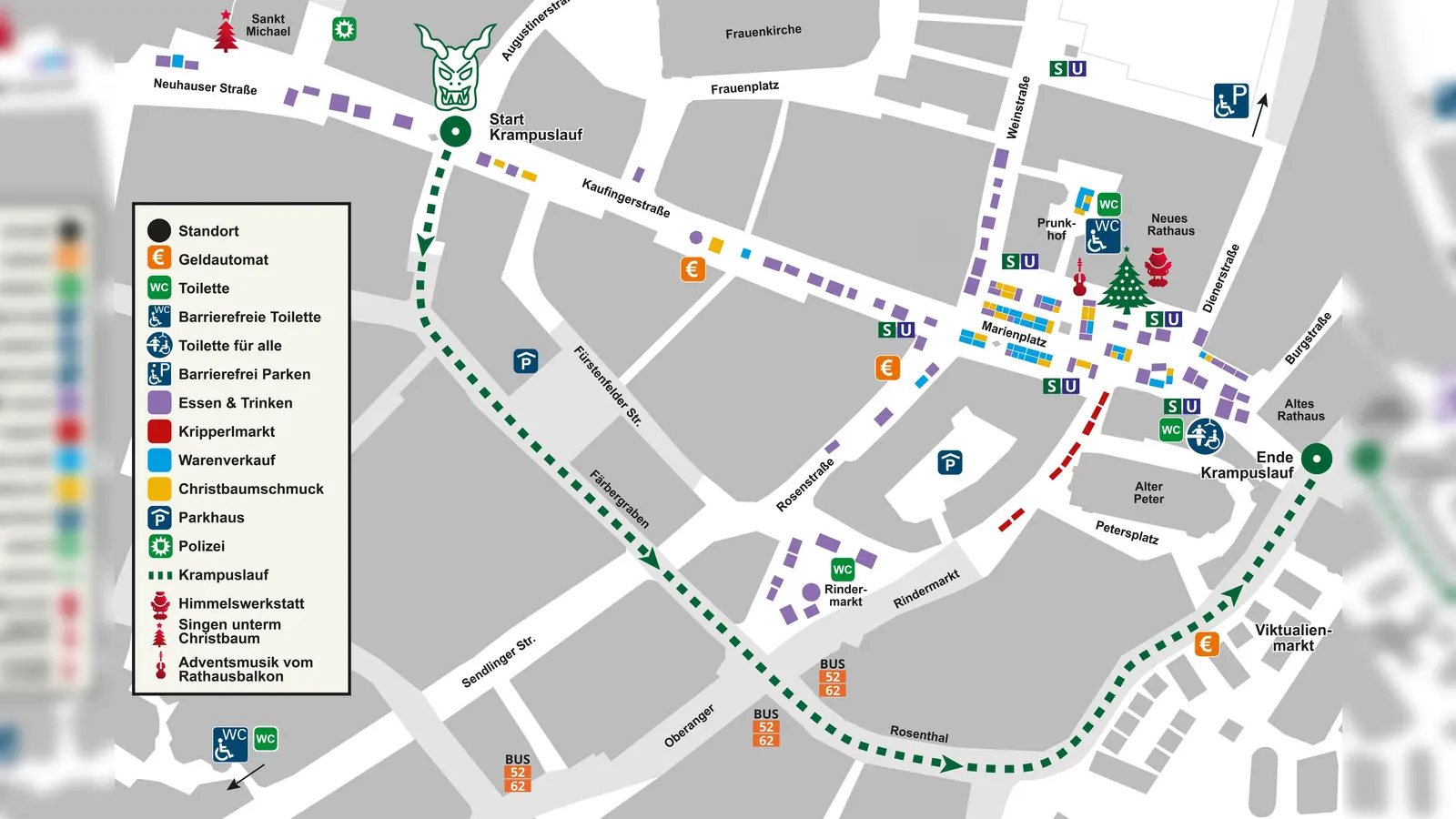 Das ist die Strecke des Krampuslaufs. (Foto: LHM)