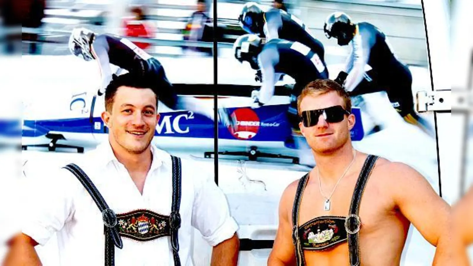 International erfolgreich mit dem Bob: Anschieber Florian Becke (l.) aus Garching mit seinem Piloten Manuel Machata. 	 (Foto: Privat)