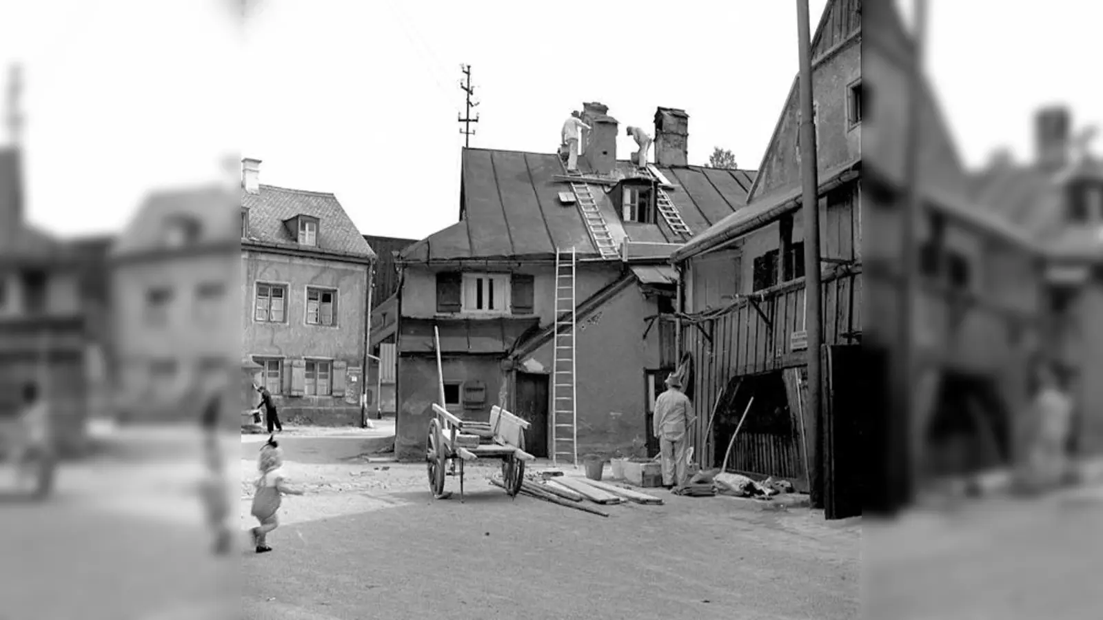 Idyllisch und pittoresk aber auch ärmlich: Dieses München ist lange untergegangen.  (Foto: Herbert Wendling, Galerie Gerhard Grabsdorf)