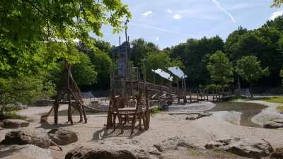 Der Wasserspielplatz im Westpark. (Foto: Feierwerk)