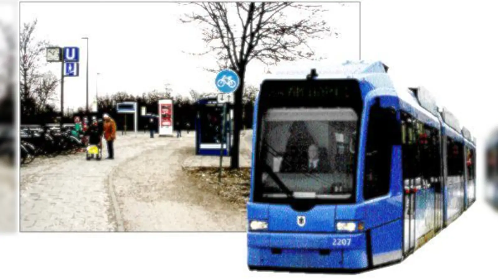 Vielleicht hält Am Hart schon bald die Trambahn-Linie 24. 	Fotos:  (Foto: ABC Fotosatz)