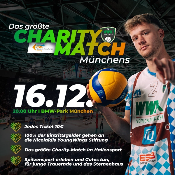 »Wir hoffen auf 6.000 Zuschauer. Erreichen wir das, stehen 60.000 Euro für junge Trauernde bereit – ein Beitrag, der wirklich etwas verändert«, sagt Jonas Kaminiski.  (Foto: WWK Volleys)