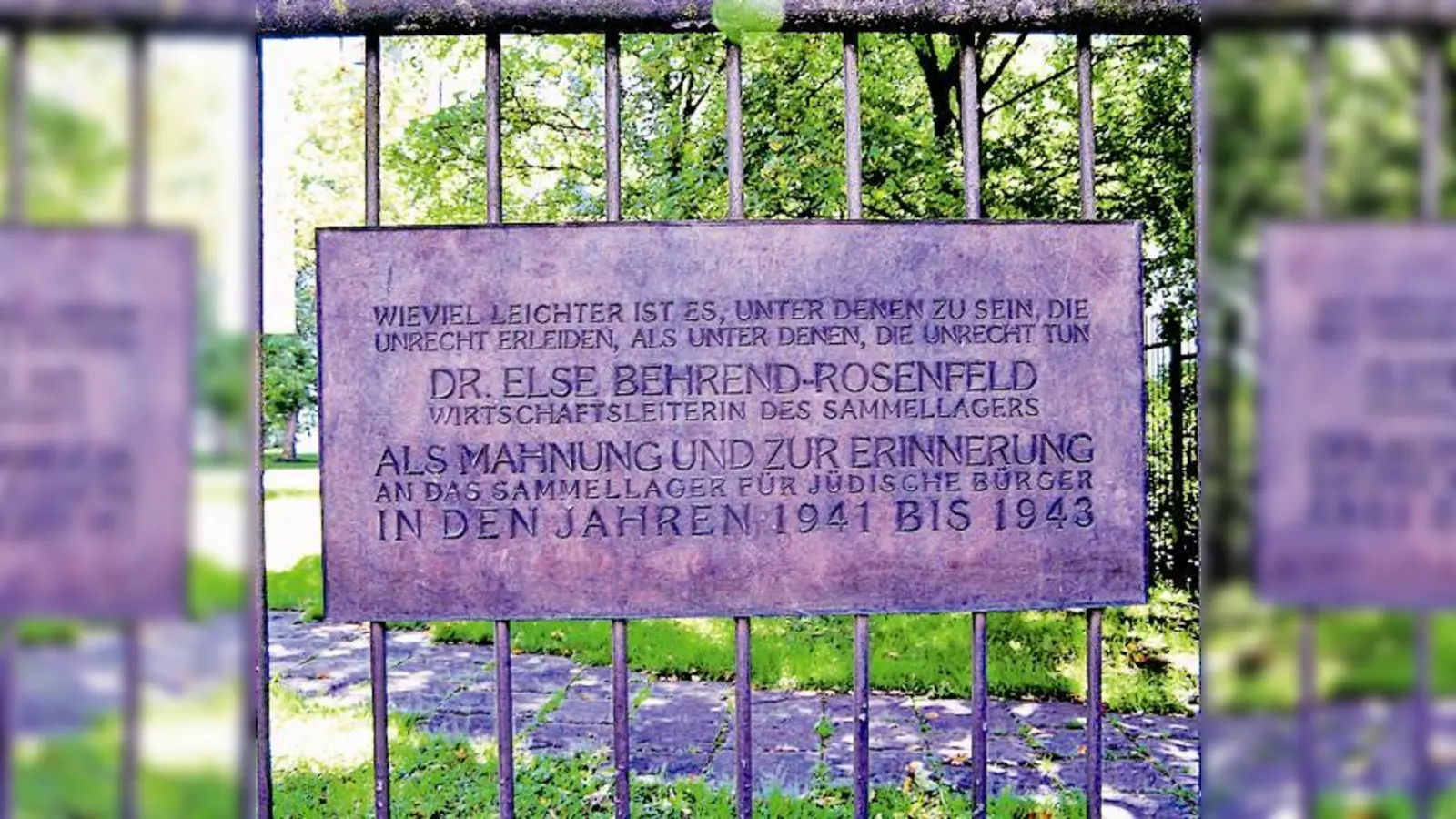 Eine Gedenktafel erinnert an die Schicksale im Internierungslager.	 (Foto: VA)
