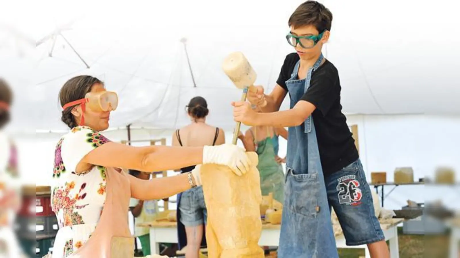 »Kunst« kommt von »Können«. In der Ferienakademie dürfen auch die jüngsten Künstler ihr Können zeigen.	 (Foto: © Kultur & Spielraum e.V.)