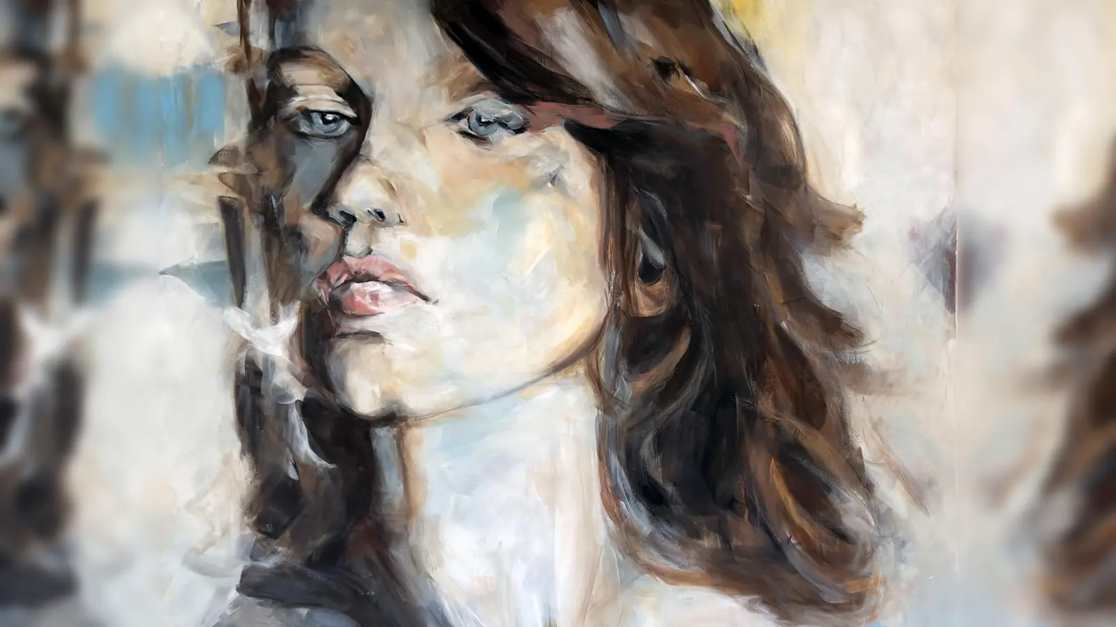 „In Gedanken“ heißt dieses Werk der Baldhamer Künstlerin Christine Siebe. (Foto: Christine Siebe)