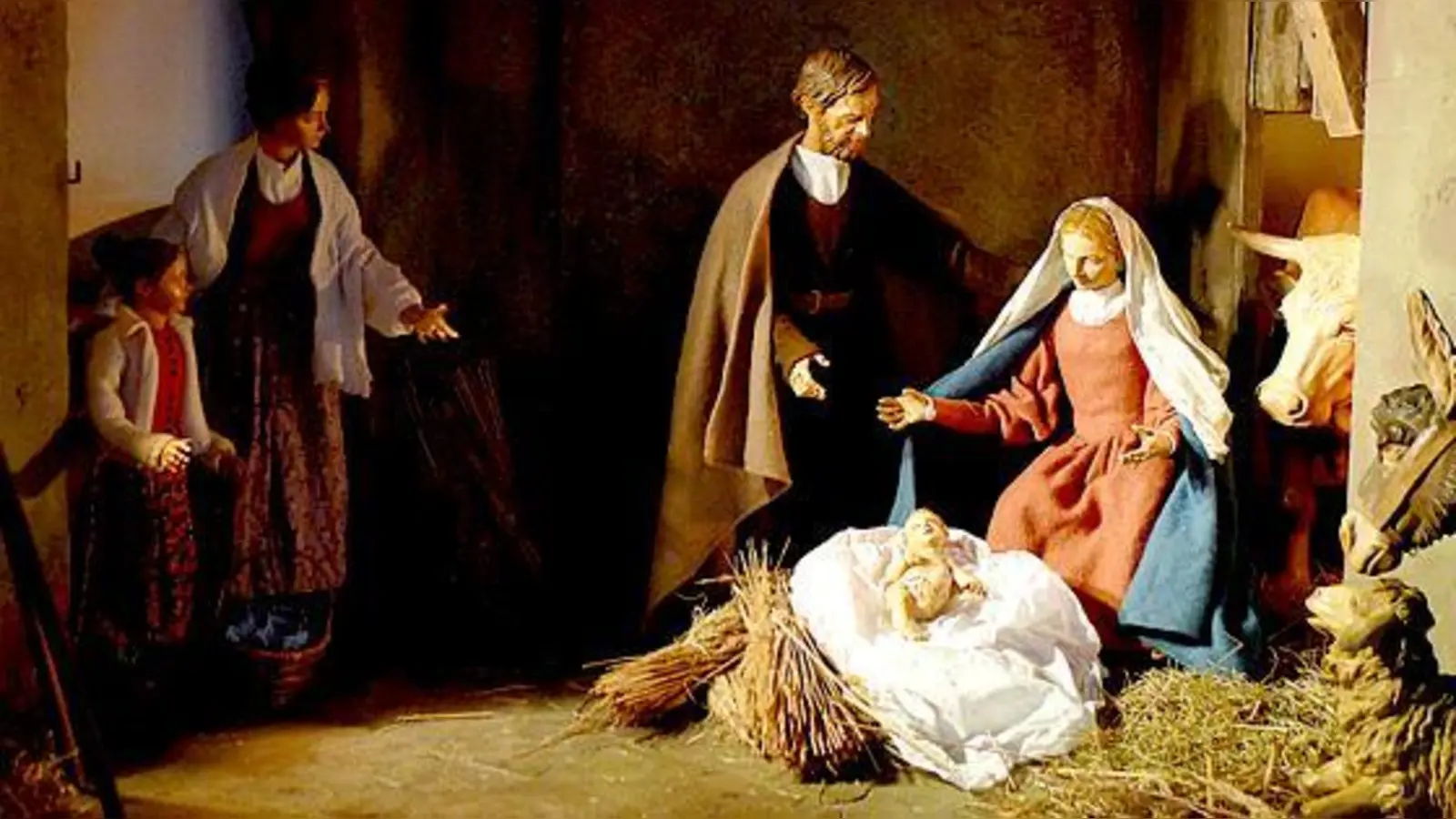 Die Krippe des Holzbildhauers Josef Hien ist das Motiv verschiedener Weihnachtskarten von St. Otto.	 (Foto: privat)