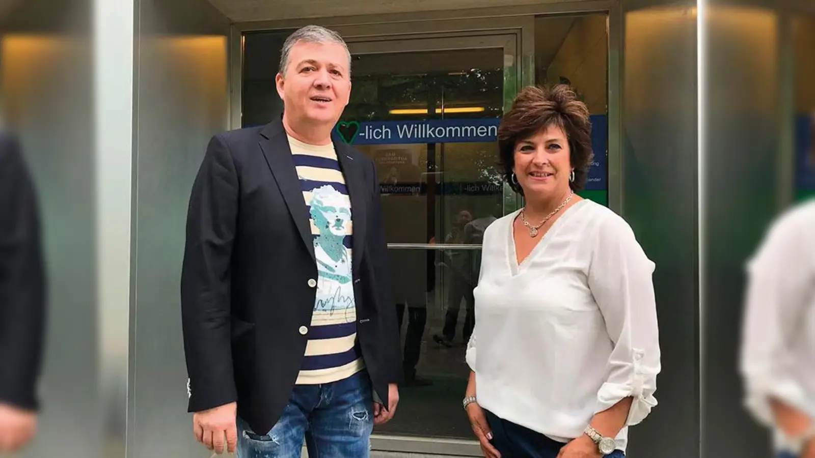 Angelika Jofer und Boris Kardum, Geschäftsführer der AB Tagespflege. (Foto: AB Tagespflege / A. Jofer)