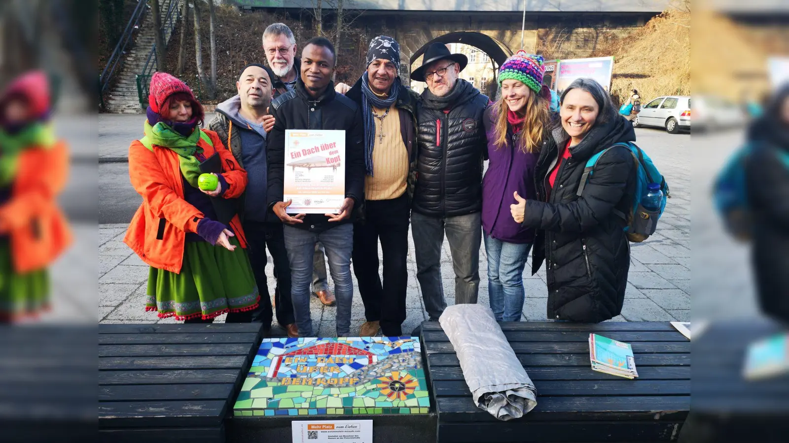 Die liebevoll arrangierten Moasike wurde zerstörrt, jetzt werden geschickte Helfer für die Reparatur gesucht. (Foto: BI)