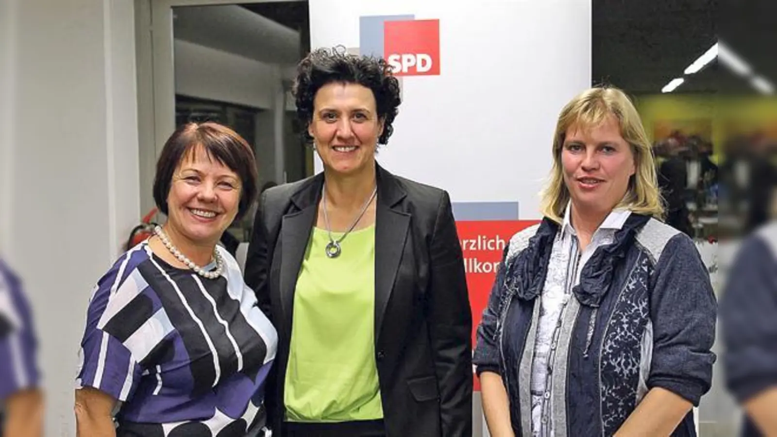 Moderierten den Sozialempfang (von links): Diana Stachowitz, MdL, Sozialreferentin Brigitte Meier und Ruth Waldmann, MdL.	 (Foto: ch)