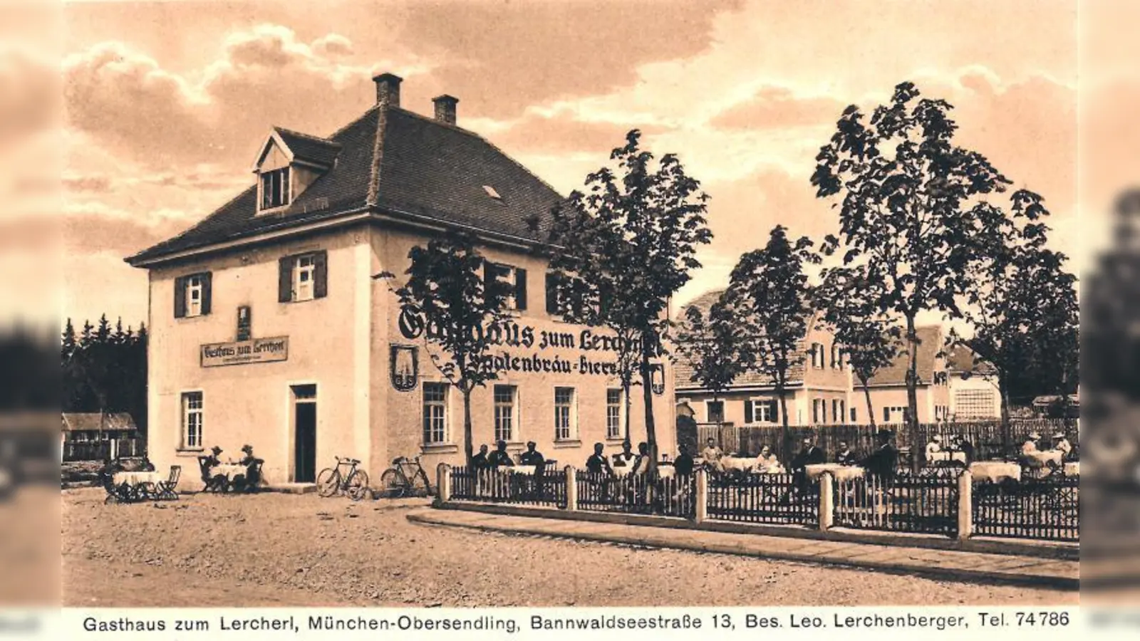 Die undatierte Postkarte zeigt das Gasthaus zum Lerchl in der Bannwaldseestraße in früheren Zeiten. (Foto: Kost)