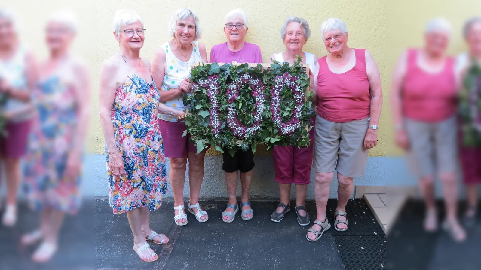 Ein rundes Jubiläum – das muss gefeiert werden. Die blumige 100 ist das Ergebnis fleißiger Hände.  (Foto: Gartenbauverein Hartmannshofen)