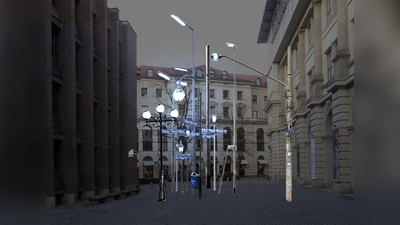 So soll das "Denkmal für die Familie Mann" aussehen. (Grafik: Albert Coers)