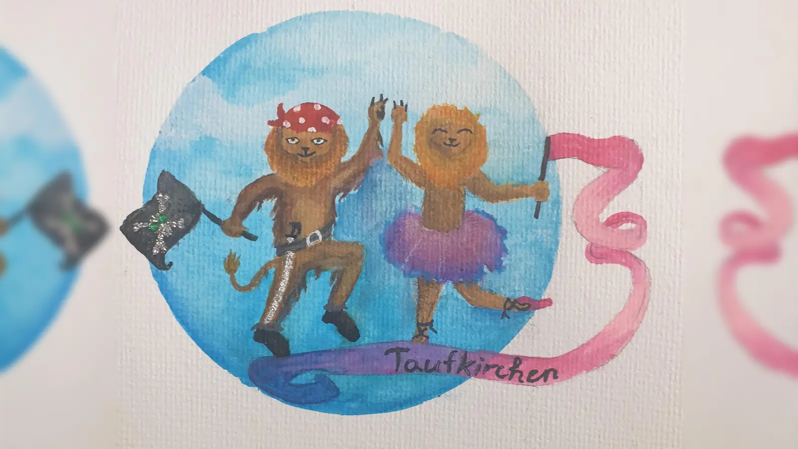 Das Löwenpärchen aus der Feder von Laura Uhlemann wurde Hilprand und Mechthild getauft. (Foto: Laura Uhlemann)