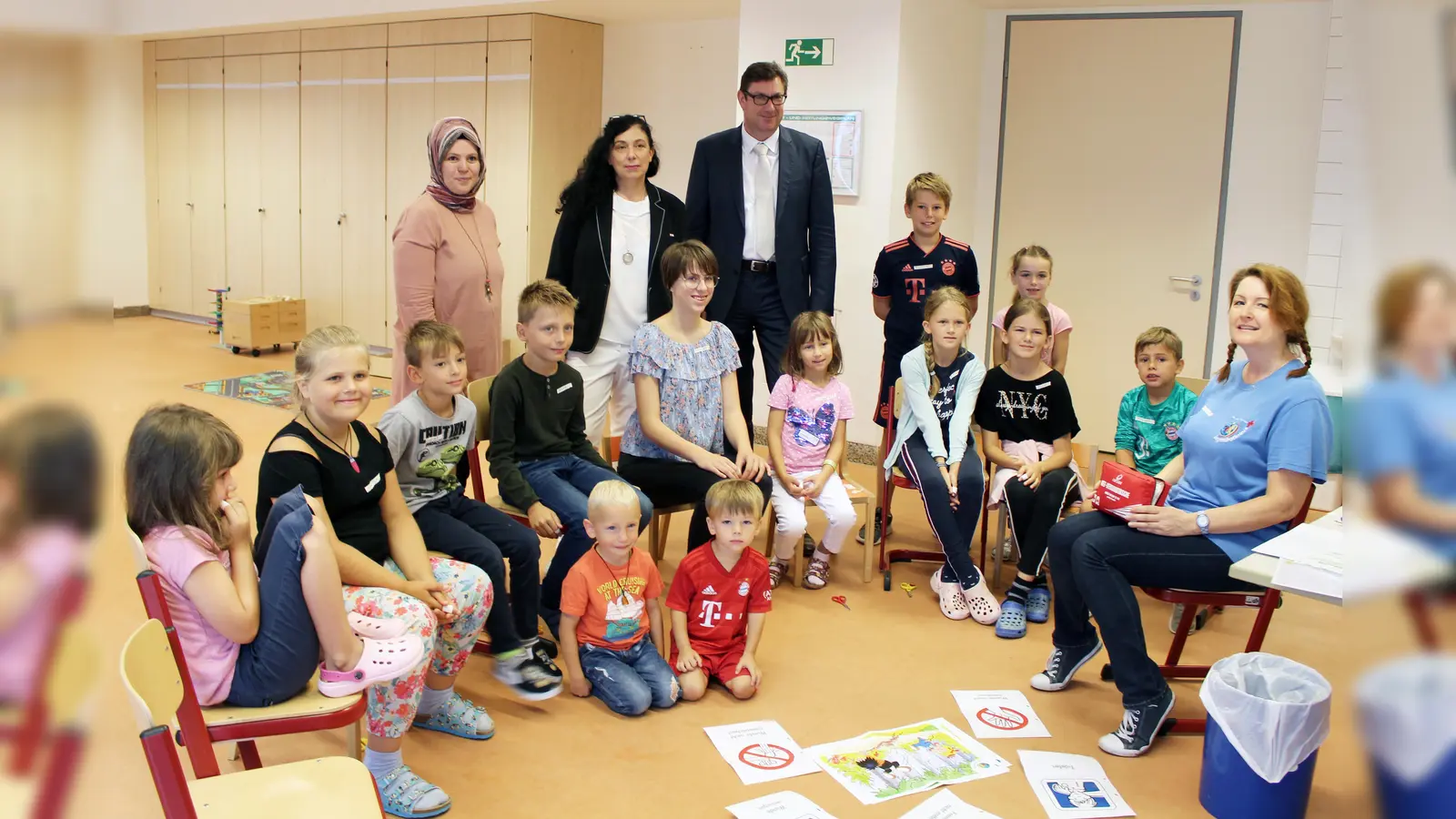 Yasemin Altinisik, Gisela van der Heijden, Landrat Martin Bayerstorfer, und Marion Rosner (v.l.). (Foto: LRA)