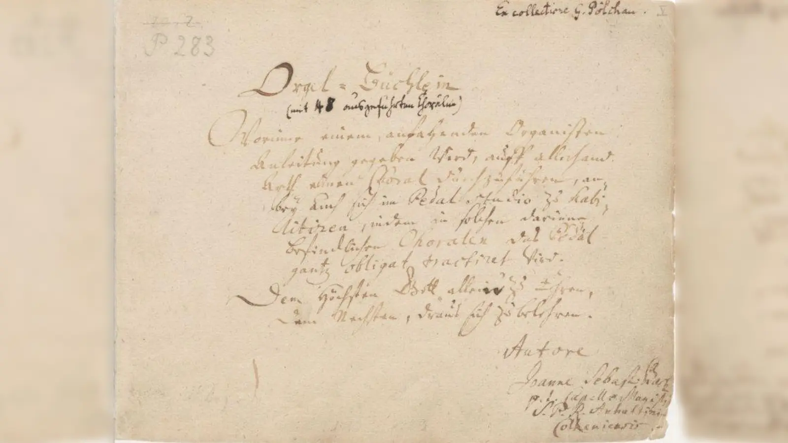 Die Titelseite von Johann Sebastian Bachs Orgelbüchlein (Foto: aus Wikipedia)