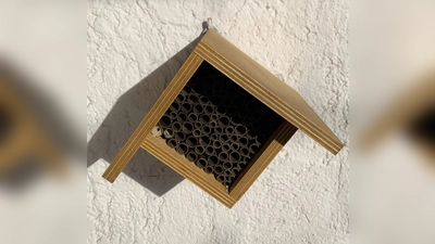 Ein „Wildbienenhotel“ gehört zu den vielen möglichen Maßnahmen, die man zur Unterstützung der Wildbienenpopulation unkompliziert selbst umsetzen kann. (Foto: privat)