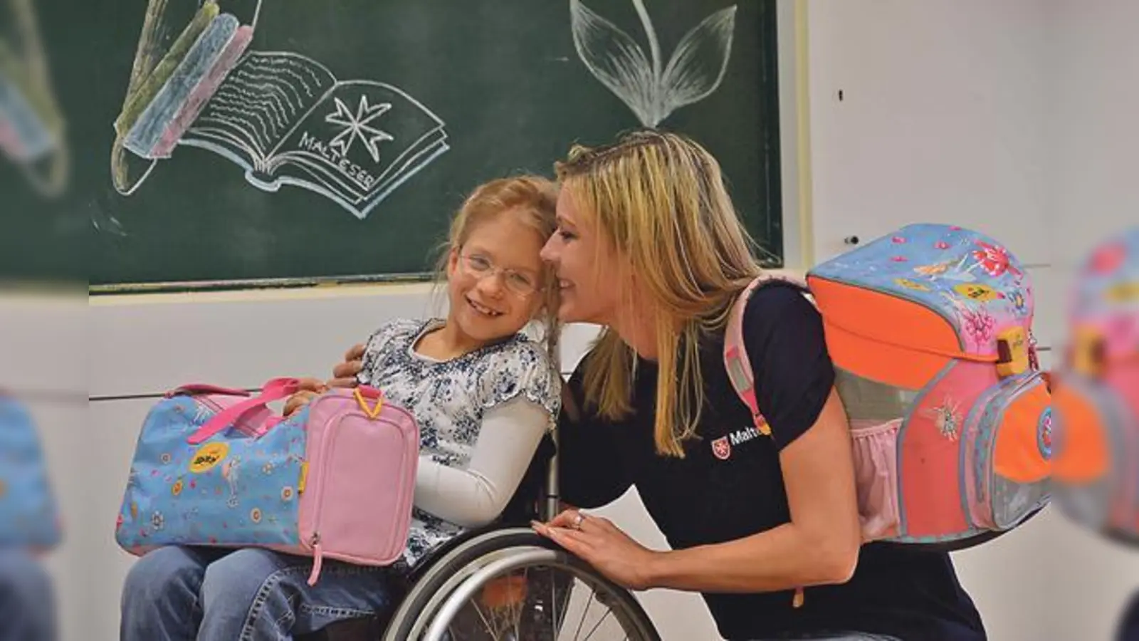 Immer mit dabei: Malteser Schulbegleiter, die helfen, den Alltag zu meistern. 	 (Foto: Malteser Hilfsdienst)