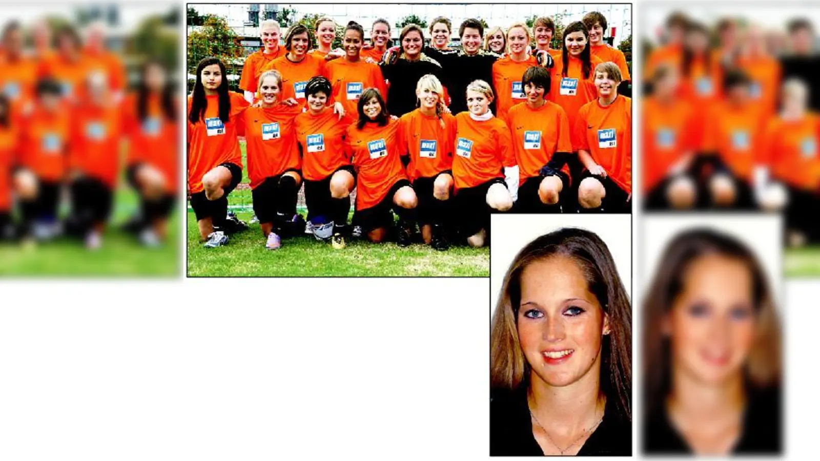 Susanne Autengruber (Bild rechts) spielt auch in der ersten Damenmannschaft des PSV München (Bild oben, untere Reihe, 2.v.l.). 	 (Fotos: Privat)