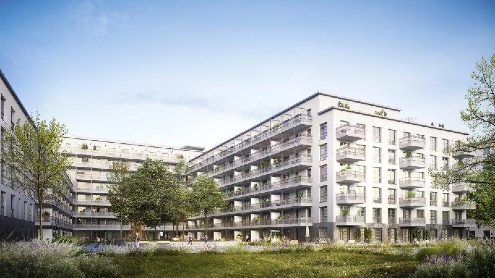 So soll der Wohnkomplex an der Tölzer Straße mit seinem Innenhof aussehen. (Foto: Studiolux GmbH, Büro München)