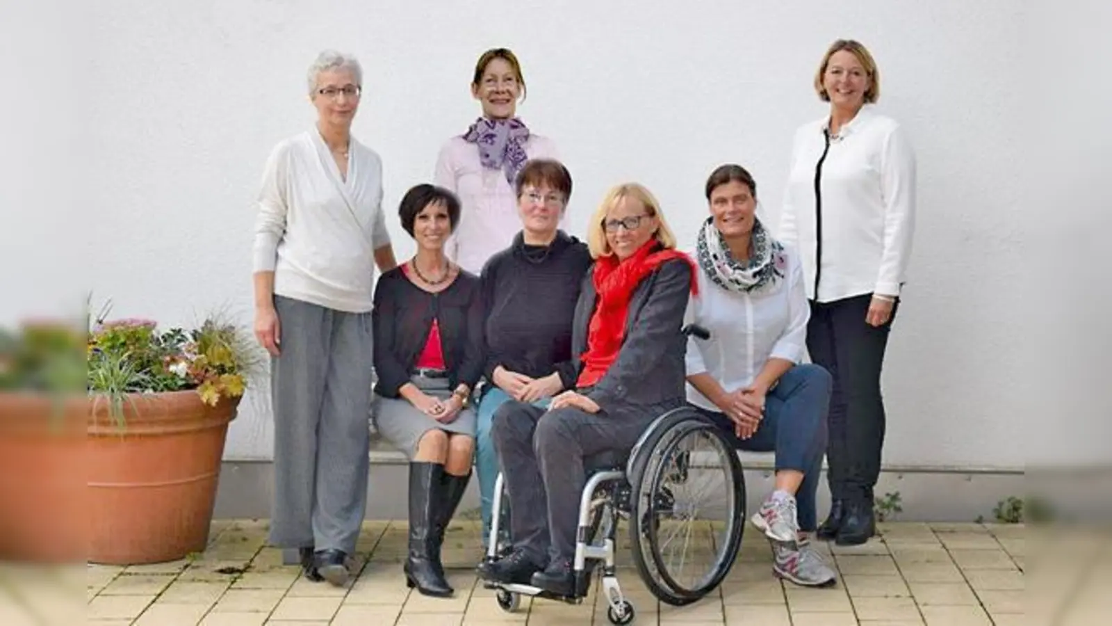 Haben gemeinsam die Rahmenkonzeption erarbeitet (v.l.): Renate Krier, Andrea Mahner, Ingeburg Date, Christine Steurer, Hannelore Emontz-Meister, Mindy Konwitschny,Erdmute Albat; nicht auf dem Foto sind Beate Kopp und Roland Semmler.  (F.: priv.)