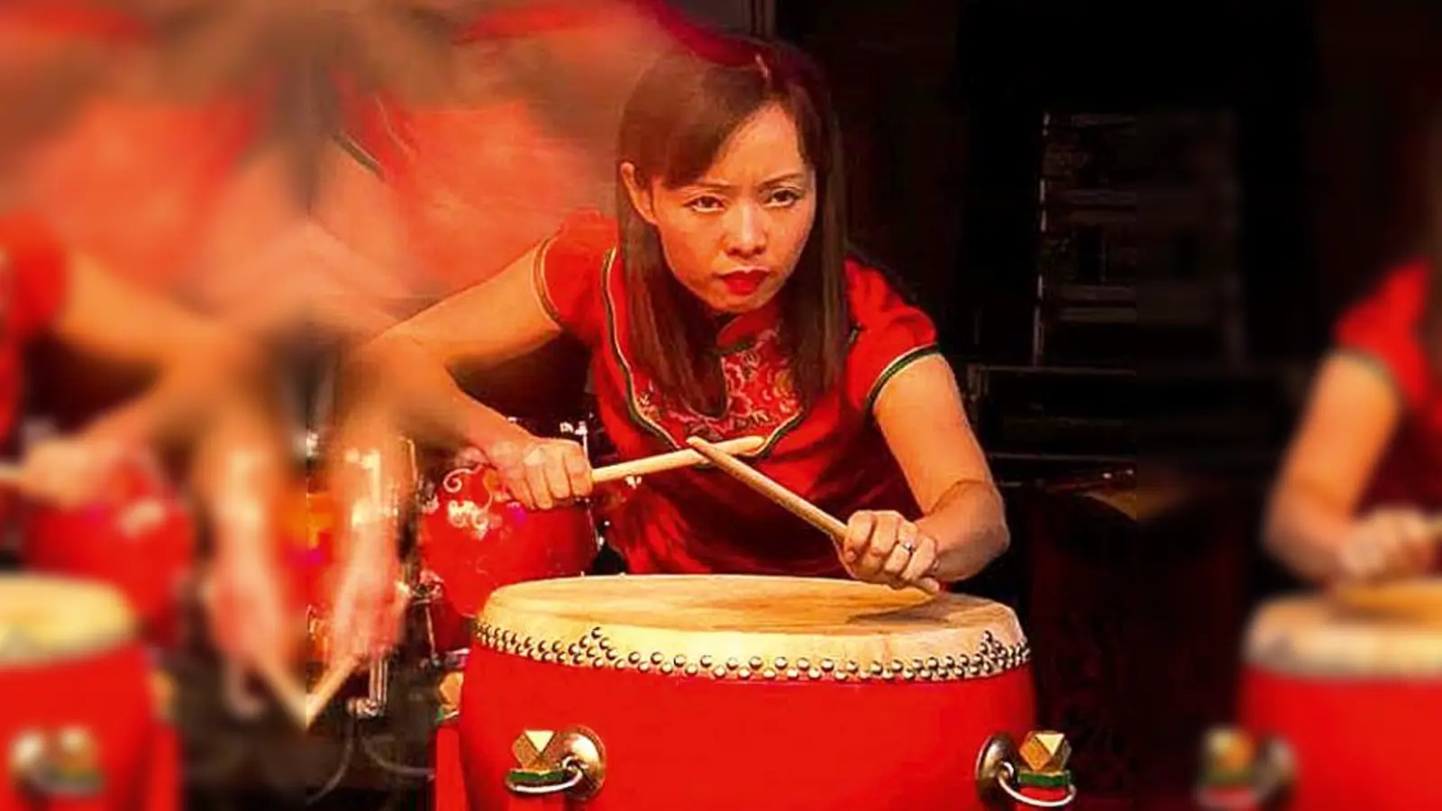 Die Musikerin Ping Xu entlockte ihrer Trommel tiefe und helle Töne.	 (Foto: VA)