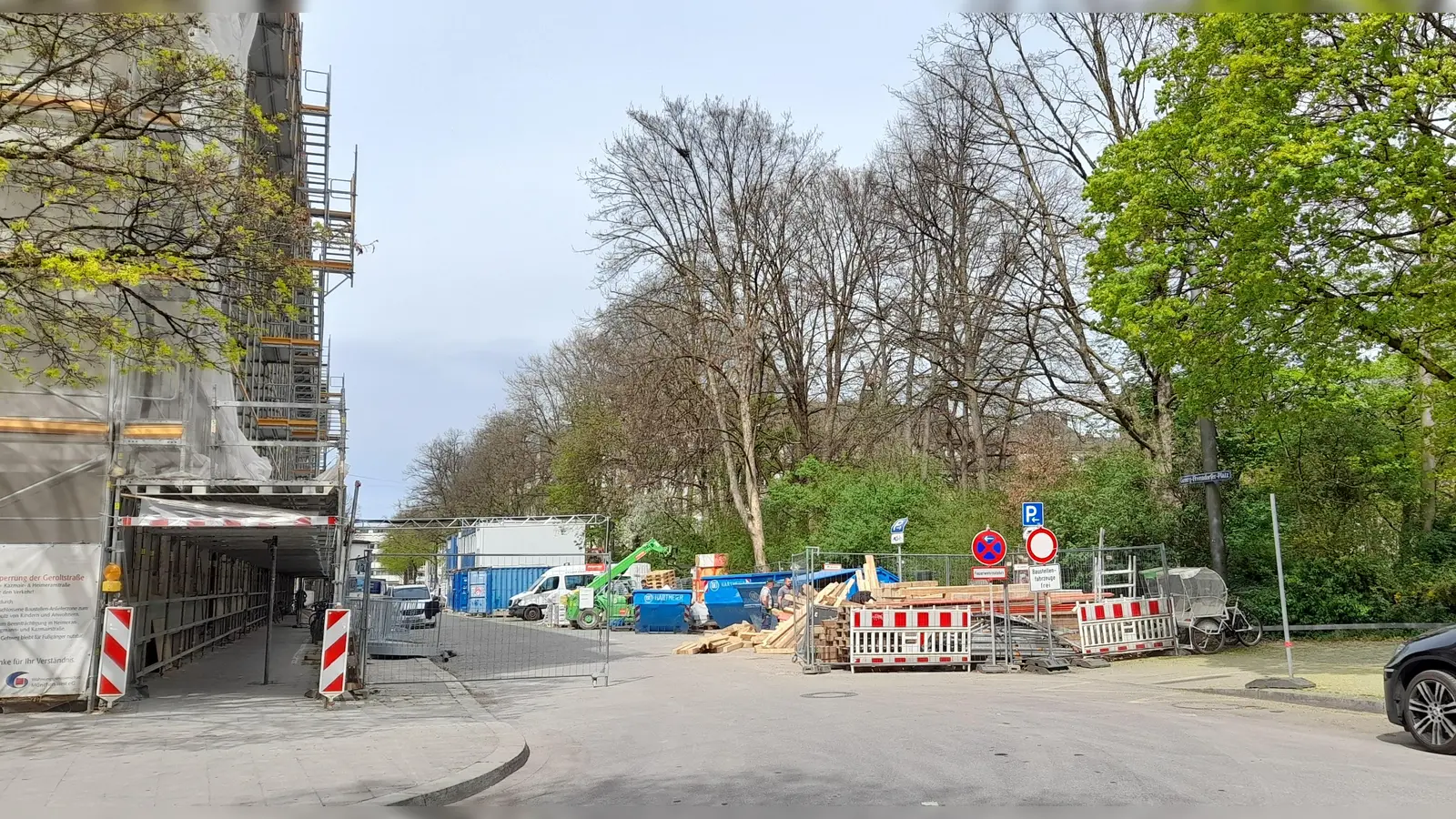 Seit Sommer 2023 ist die Geolrtstraße im Abschnitt zwischen Heimeranstraße und Kazmairstraße baustellenbedingt gesperrt. (Foto: kö)