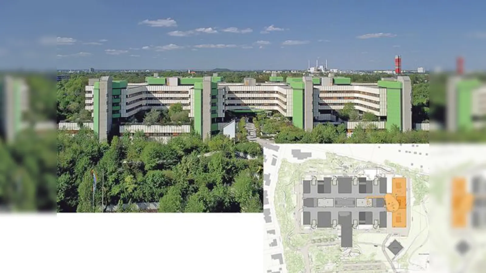 Moderne Medizin mit mehr Service: Das Klinikum Bogenhausen wird modernisiert und erhält einen Anbau  inklusive Hubschrauber-Landeplatz auf dem Dach. Die Vorarbeiten beginnen im Frühling 2018.	 (Foto: Klinikum)