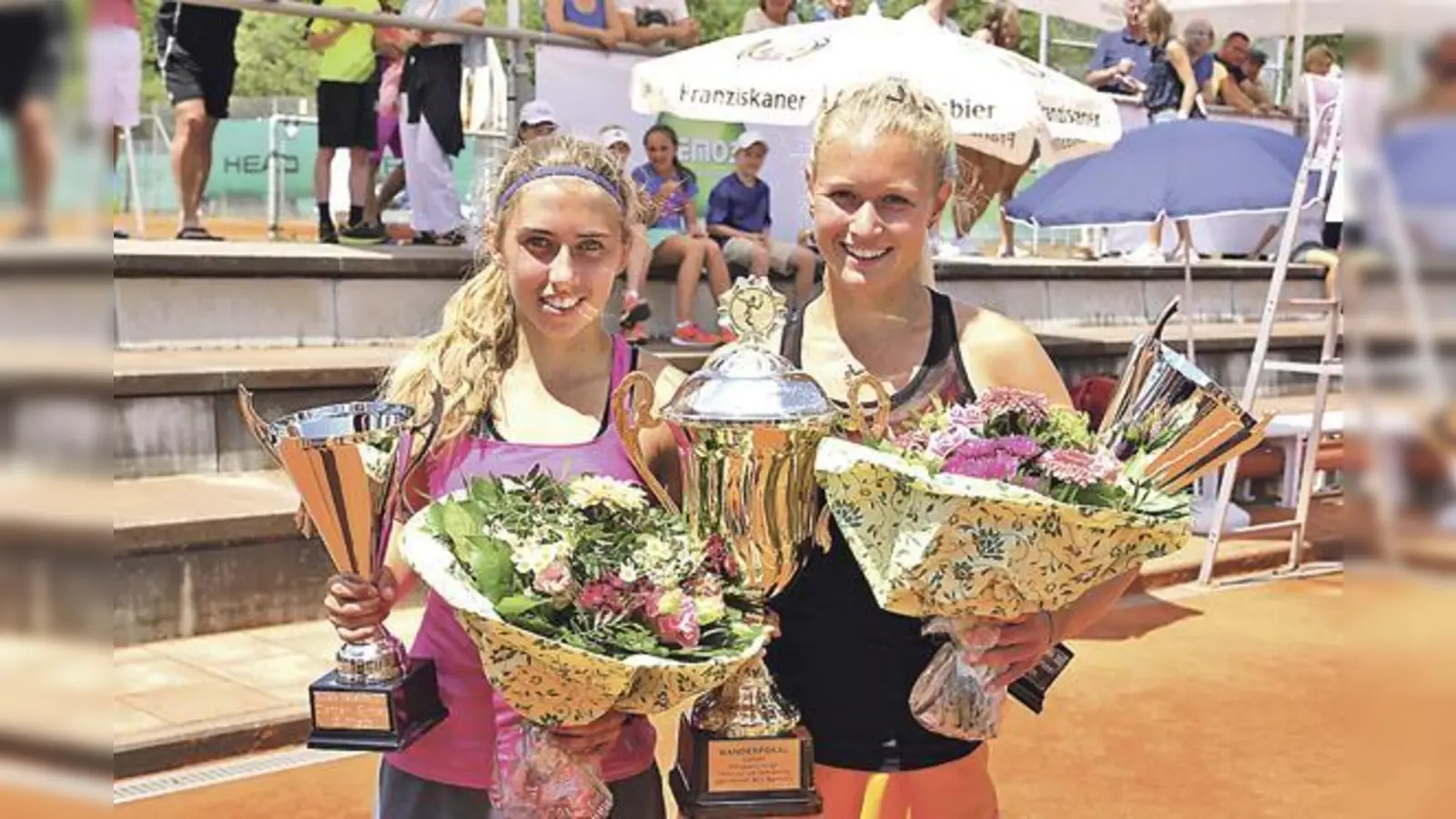 Julia Thiem (rechts) setzte sich im Finale klar gegen ihre zehn Jahre jüngere Konkurrentin durch. Beim 6:3 und 6:2 machte Isabella Pfennig zu viele Fehler.	 (Foto: BTV)
