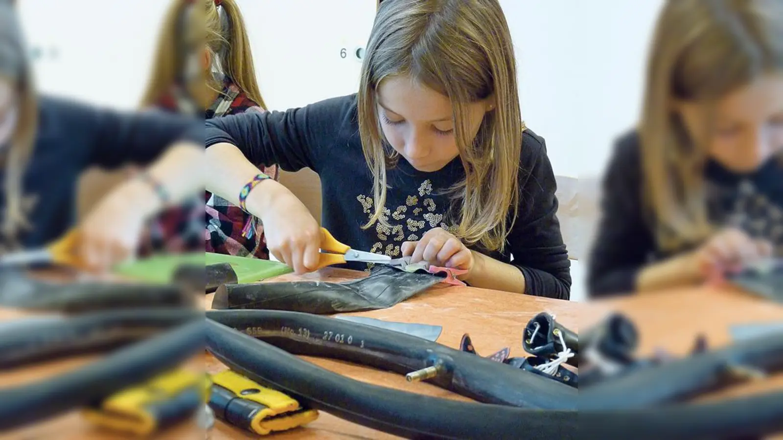 Auch Basteln können die Mädchen und Jungen in den Ferien im Ökologischen Bildungszentrum München. 	           (Foto: VA)
