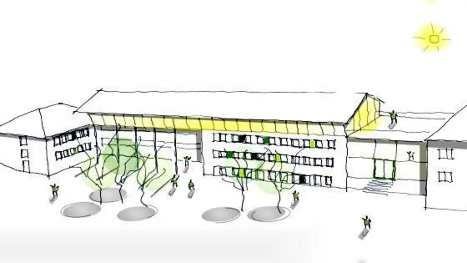 Ideenskizze der  (Foto: So soll der Innenhof der Grund- und Mittelschule Kirchseeon aussehen.)