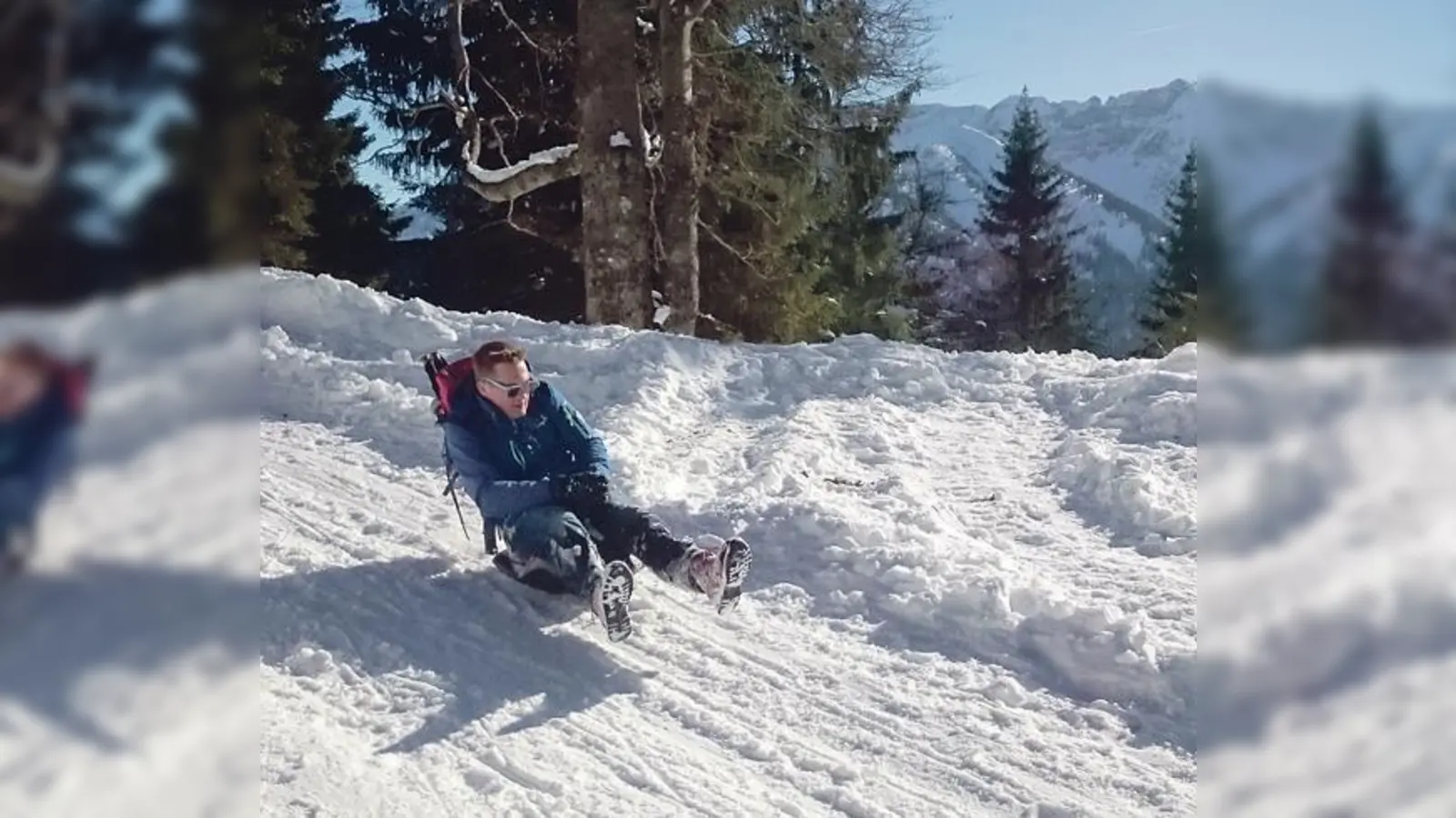 In den bayerischen Alpen findet man derzeit nahezu perfekte Rodelbedingungen vor.	 (Foto: Stefan Dohl)