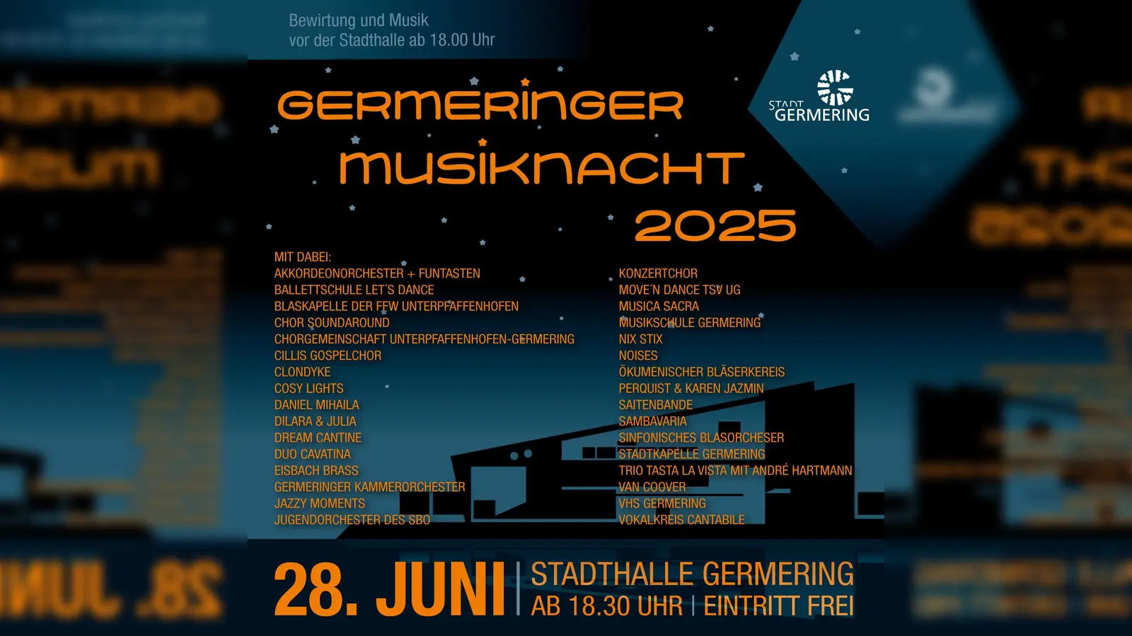 Am Samstag feiert die Stadthalle die Germeringer Musiknacht (Foto: Stadthalle)