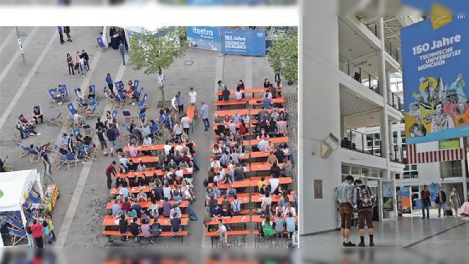 Studenten erschienen zum 150. Geburtstag der TUM in Tracht und erzählten, was sie an ihr bewundern.        (Fotos: Mielcarek)