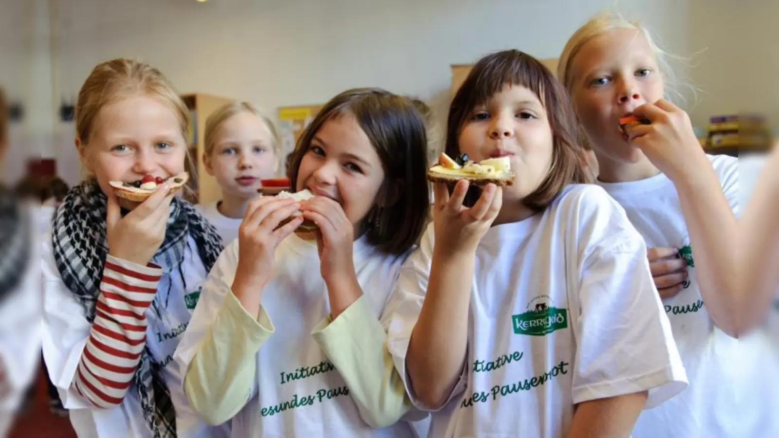 Aktion „Gesundes Pausenbrot” in der Gilmschule. (Foto: P.U.N.K.T.)