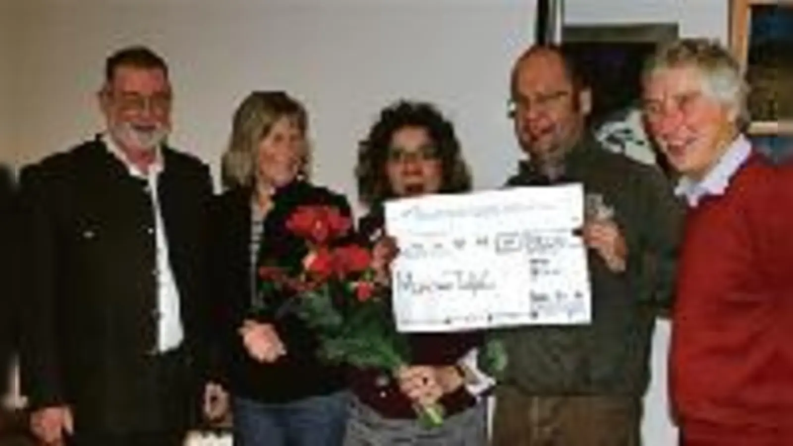 Pelkovenschlössl am Montag, 24. November  die nächsten 1.000 Euro sind im Topf  W. Schmid, R. Stark, I. Lindner, R. Fahrbach und A. Stark freuen sich für die Münchner Tafel.	  (F: wei)