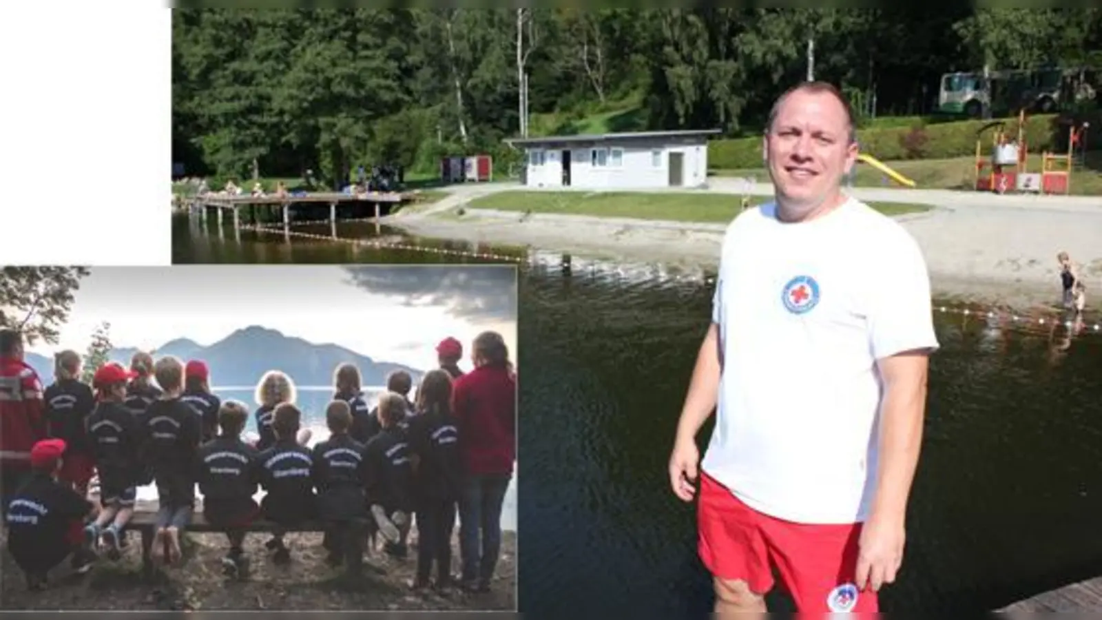 Florian Hellmich in seinem Revier am Klostersee. Wir haben uns mit dem Vorsitzenden der Ebersberger Wasserwacht getroffen. Foto kl: Nur gemeinsam sind wir stark! Der Nachwuchs der Ebersberger Wasserwacht beim Walchensee-Ausflug.  (Foto: S. Dohl/Wasserwacht/BRK)