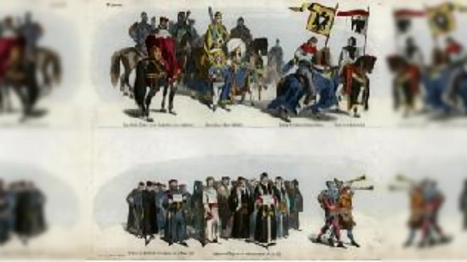 Festzug zum 700. Stadtgeburtstag 1858 mit Ludwig dem  (Bayern.Foto: VA)