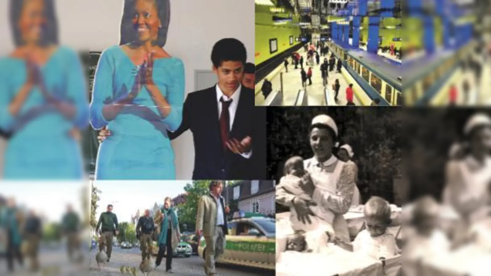 Was macht Michelle in Schwabing und warum begleiten Polizisten eine Entenfamilie.	 (Fotos: Archiv)