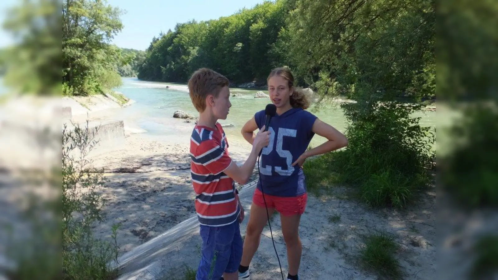 Die Schülern ware bei dem Medien-und-Natur-Projekt  mit Feuereifer dabei. (Foto: Josef-Breher-Mittelschule)