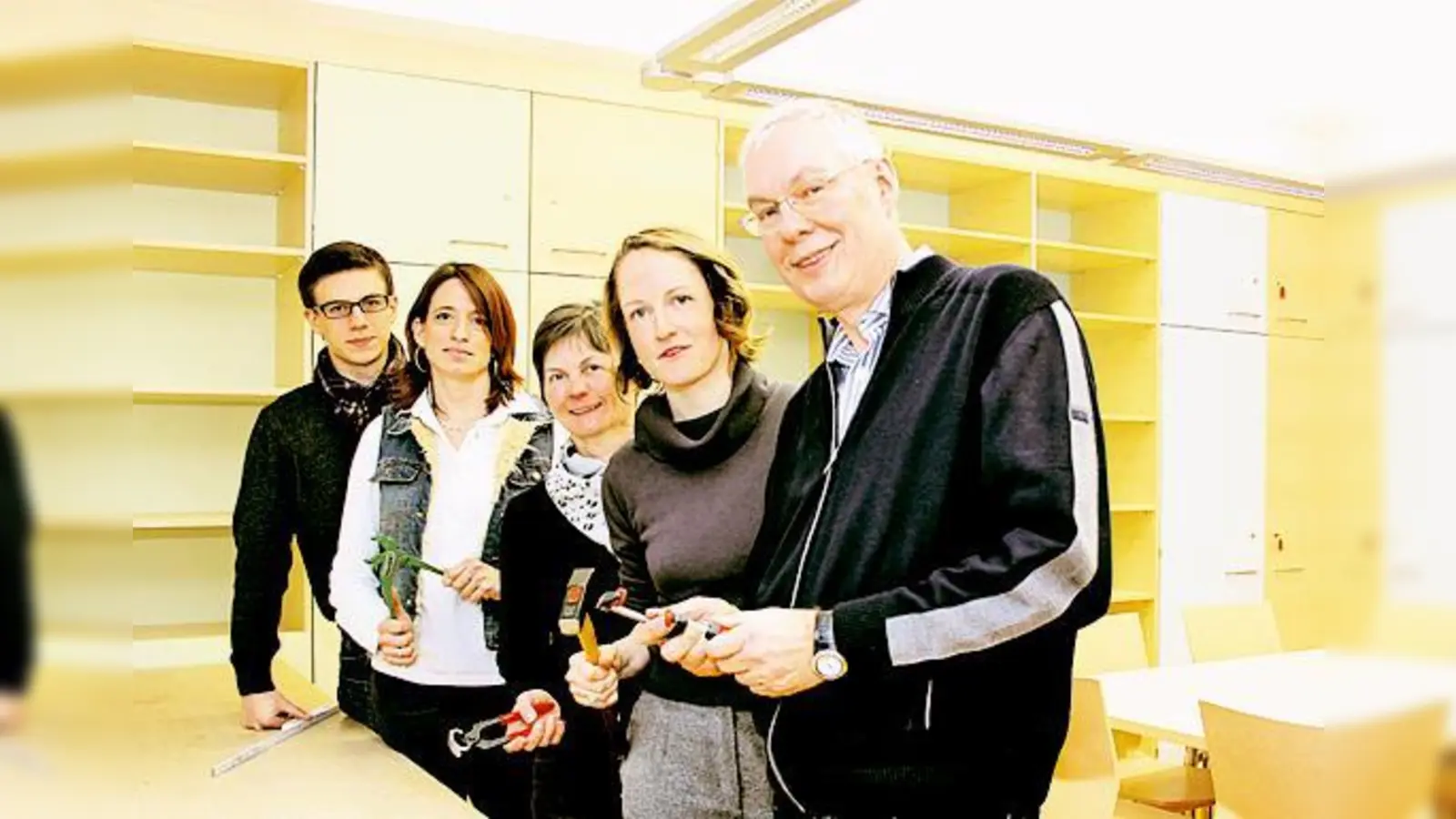 ASZ-Leiter Carl Moll (r.) und sein Team im neuen Kreativraum. 	 (Foto: ko)