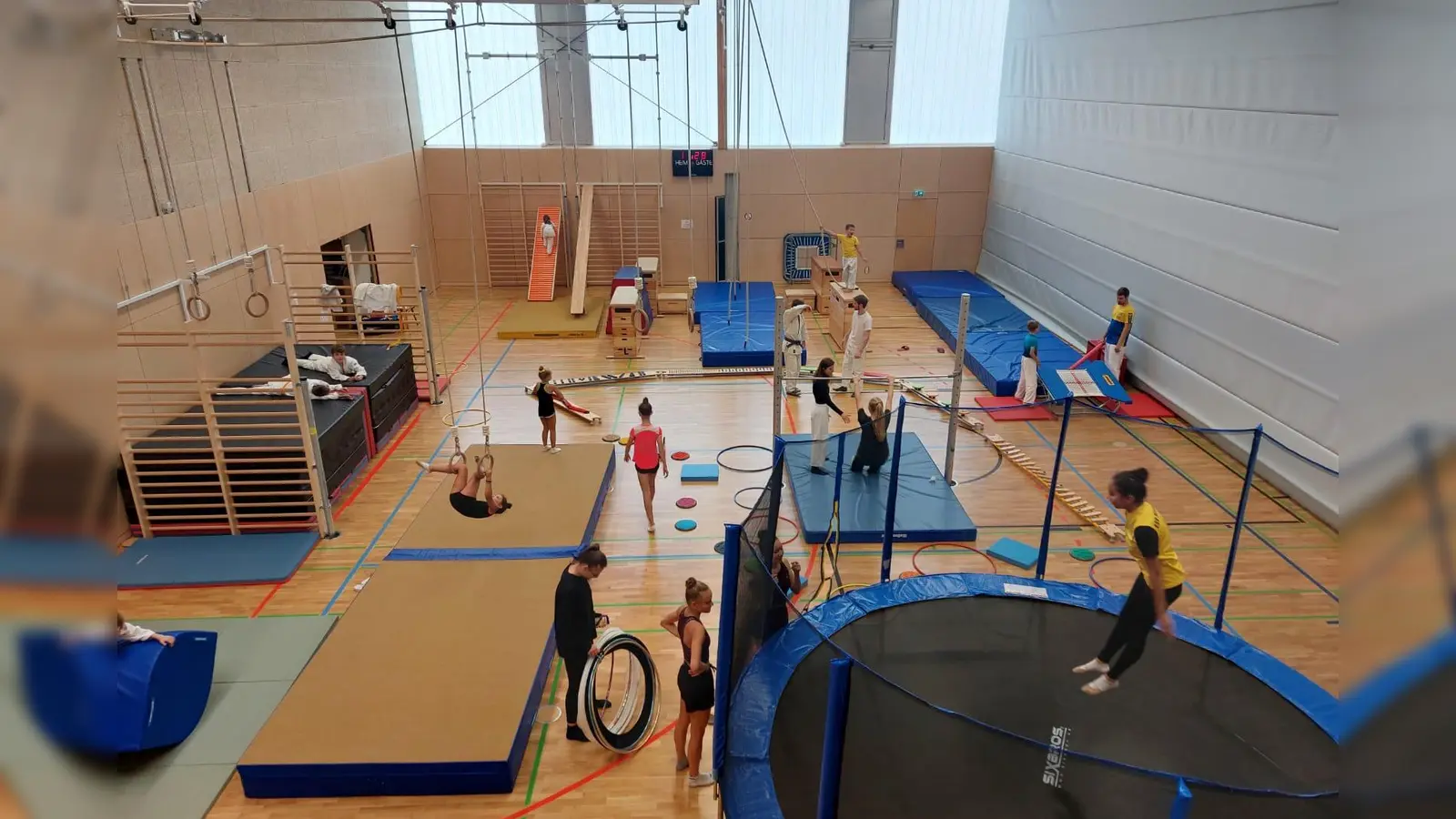 Großtrampolin, Seile, Ringe und Reck forderten die jungen Judoka des ESV München-Ost heraus. (Foto: Verein)