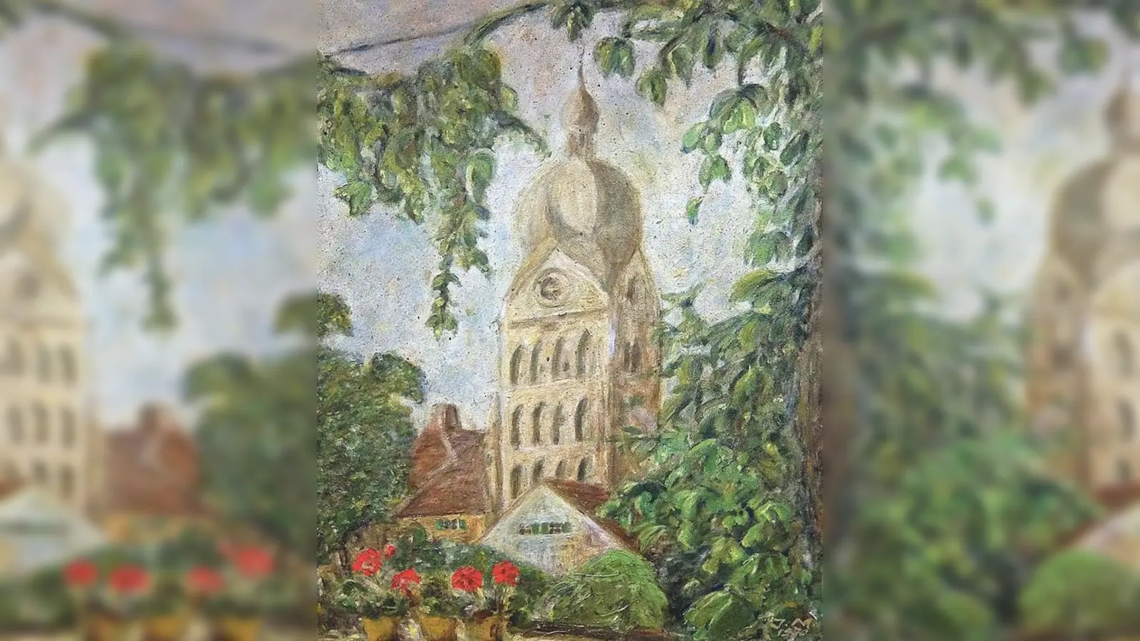 Der schöne Turm, wie »J.M.« ihn um 1970 festgehalten hat. 	 (Foto: VA)