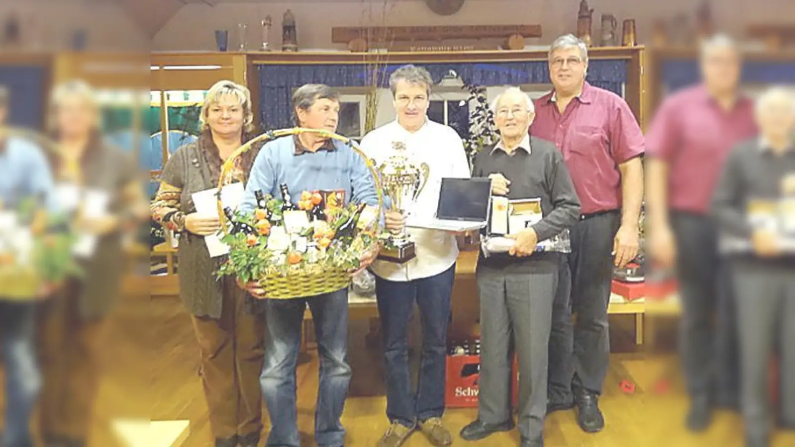 Gabi Brandmeier, Werner Flemisch, Hans Weidenbusch (Platz 1), Gerhard Kupzok (Platz 2) und Michael Brandmeier.	 (Foto: Privat)