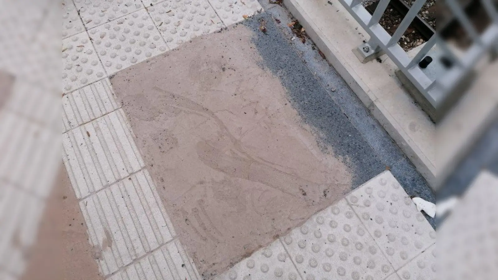 Die Schäden wurden mit Mörtel aus Epoxidharz ausgebessert - provisorisch und mitunter recht schlampig. (Foto: job)