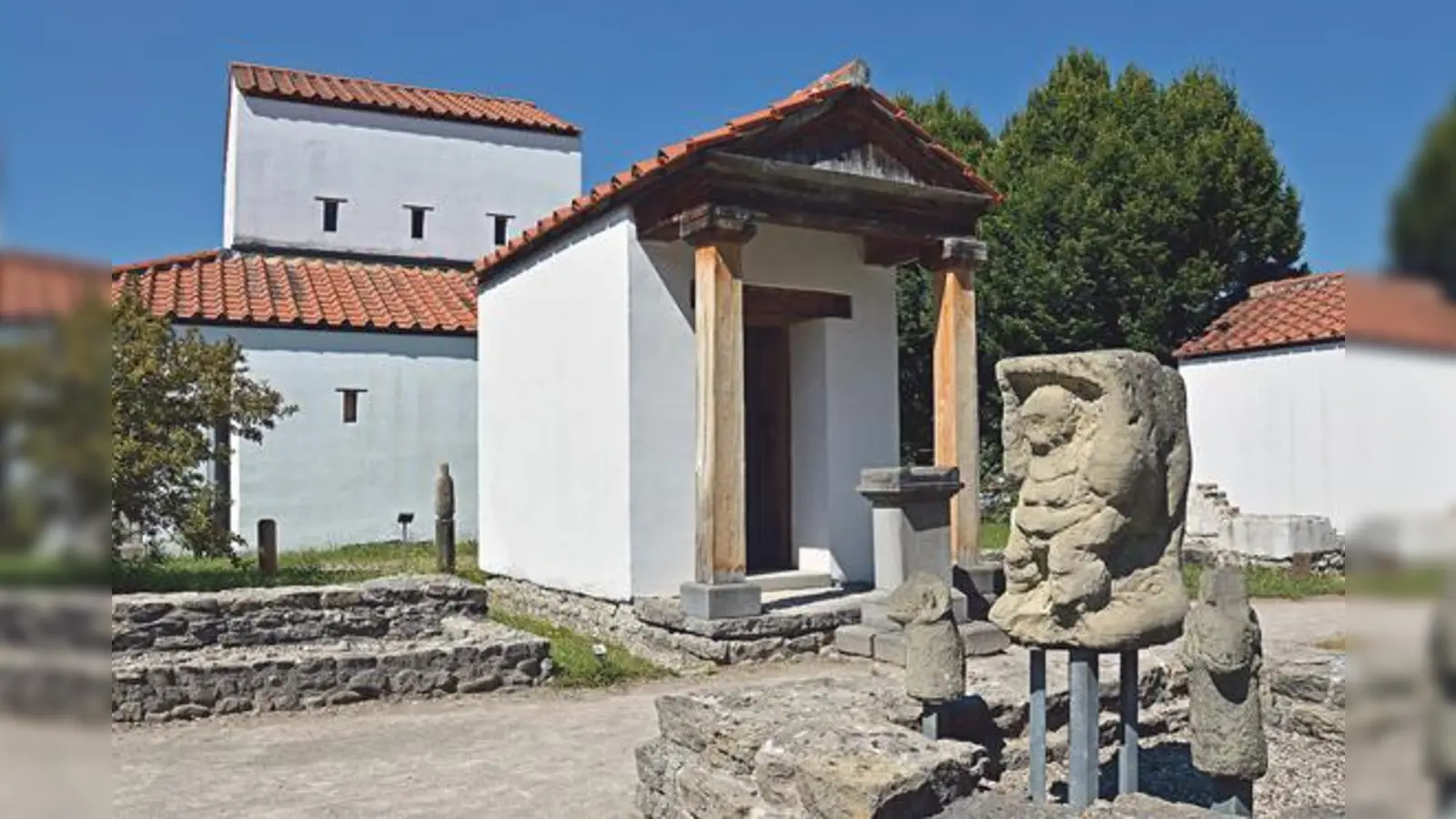 2000 Jahre alte Stadtgeschichte: Tempelbezirk im Archäologischen Park Cambodunum. 	 (Foto: Stadt Kempten (Allgäu))