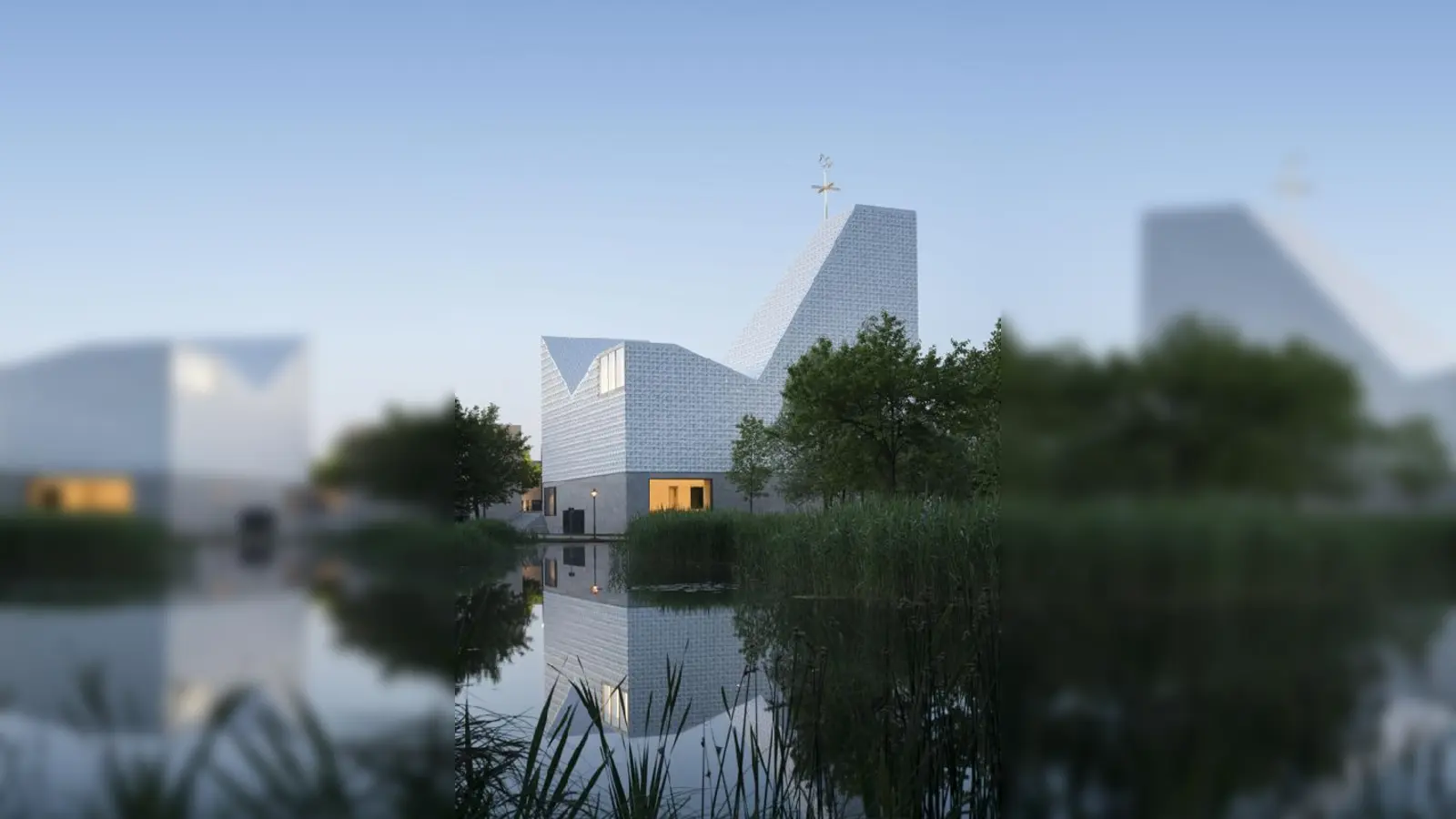 Einmal im  (Foto: Die Pfarrkirche in Poing ist die erste neue Kirche in zehn Jahren, die im Erzbistum München und Freising geweiht wird. Die Kirchweihe in Holzkirchen war zwar auch die Weihe einer neuen Kirche, sie ersetzt aber einen Vorgängerbau.	Foto)
